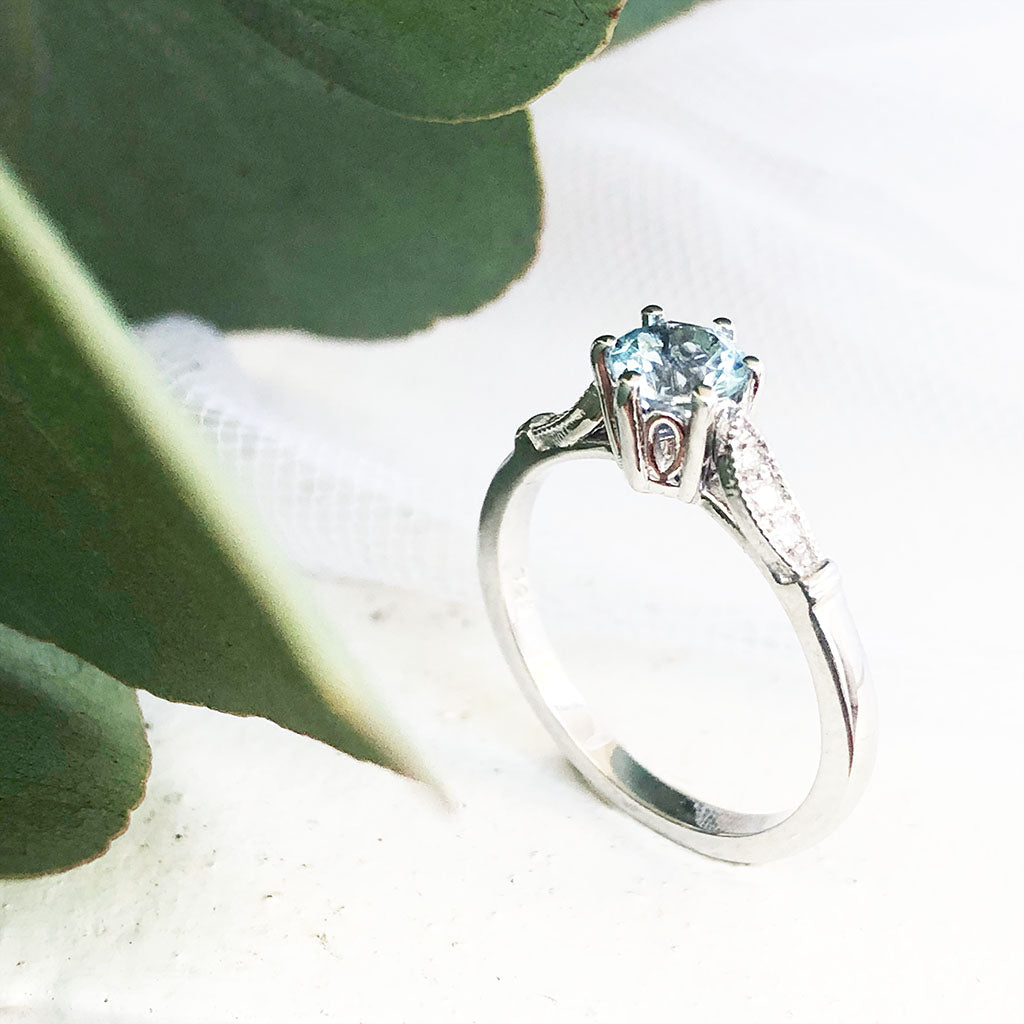 Aquamarine Ring March Birthstone Statement Ring Gold Ring Engagement Ring  Rectangle Ring Cocktail Ring Light Blue Ring - Etsy
